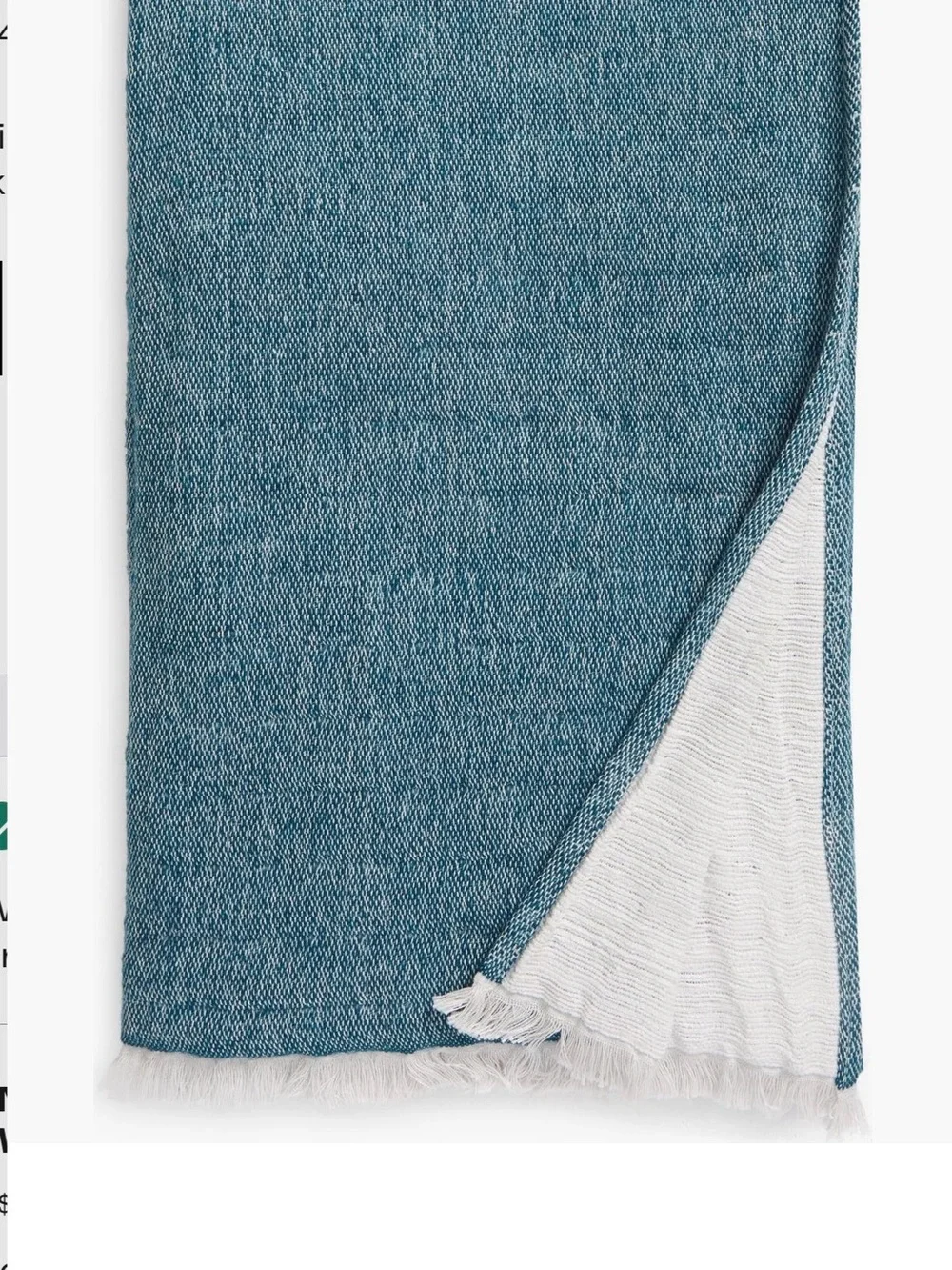 Nordstrom Reversible Texture Weave Throw Blanket Denim Blue